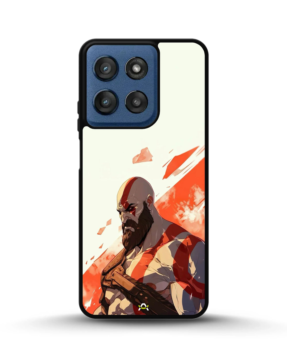 Fierce Warrior Phone Case - Bold Red & White Fighter Print for iPhone, Samsung, Pixel, OnePlus & Vivo