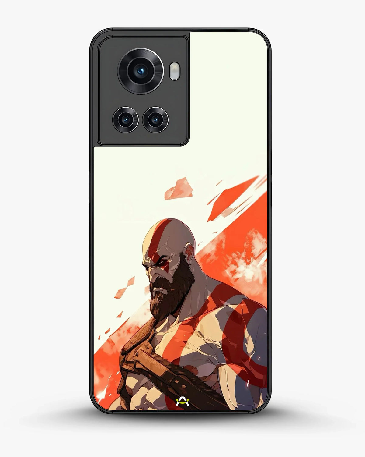 Fierce Warrior Phone Case - Bold Red & White Fighter Print for iPhone, Samsung, Pixel, OnePlus & Vivo