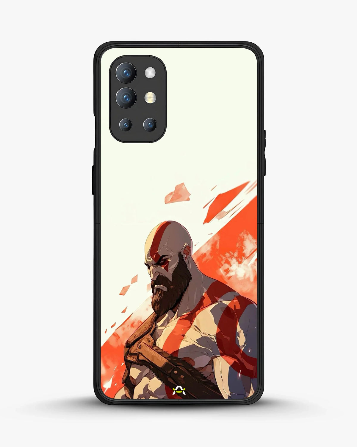 Fierce Warrior Phone Case - Bold Red & White Fighter Print for iPhone, Samsung, Pixel, OnePlus & Vivo