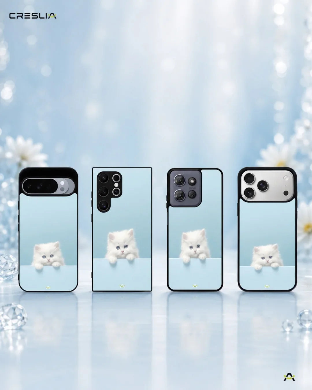 Fluffy Kitten Face Phone Case - Cute Baby Blue Print for iPhone, Samsung, Pixel, OnePlus & Vivo