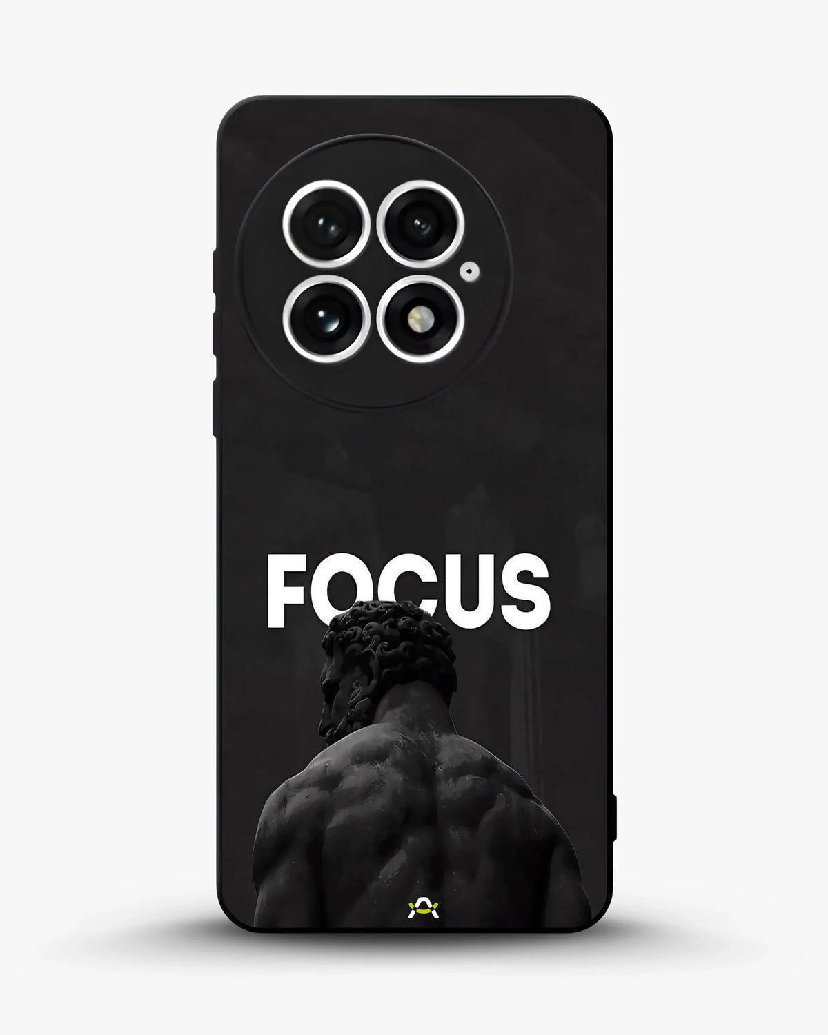 Focus Statue Phone Case - Bold Black Motivational Print for iPhone, Samsung, Pixel, OnePlus & Vivo