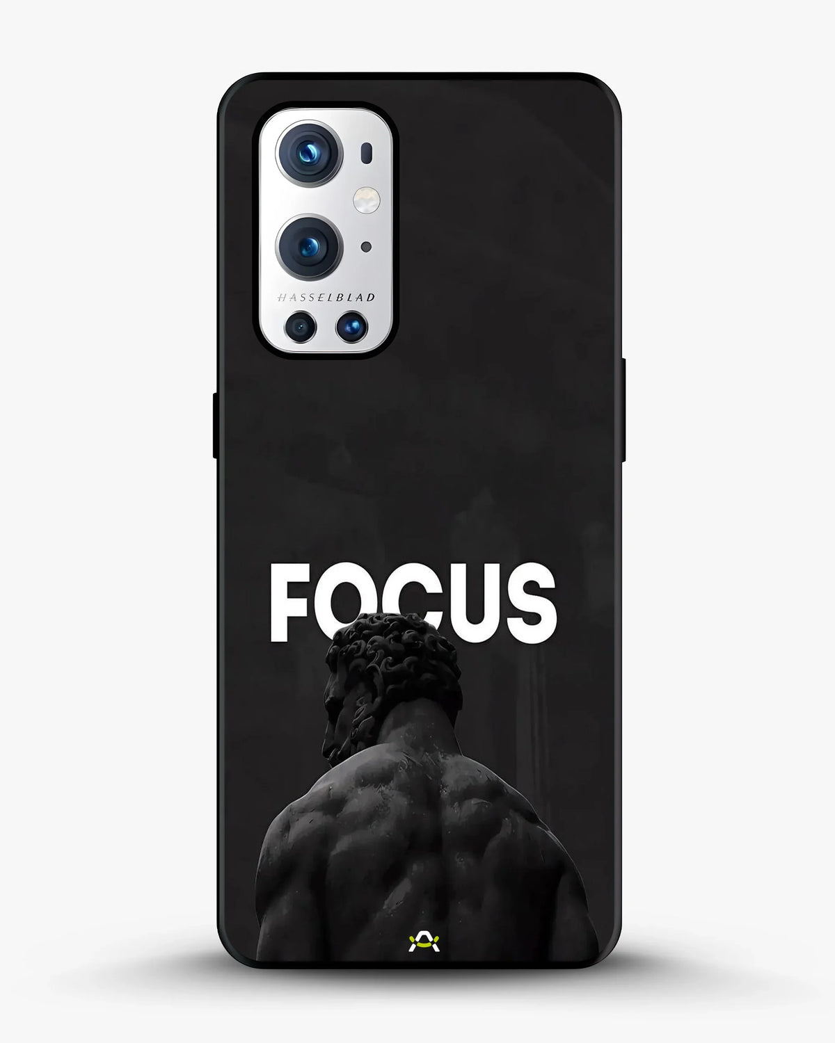 Focus Statue Phone Case - Bold Black Motivational Print for iPhone, Samsung, Pixel, OnePlus & Vivo