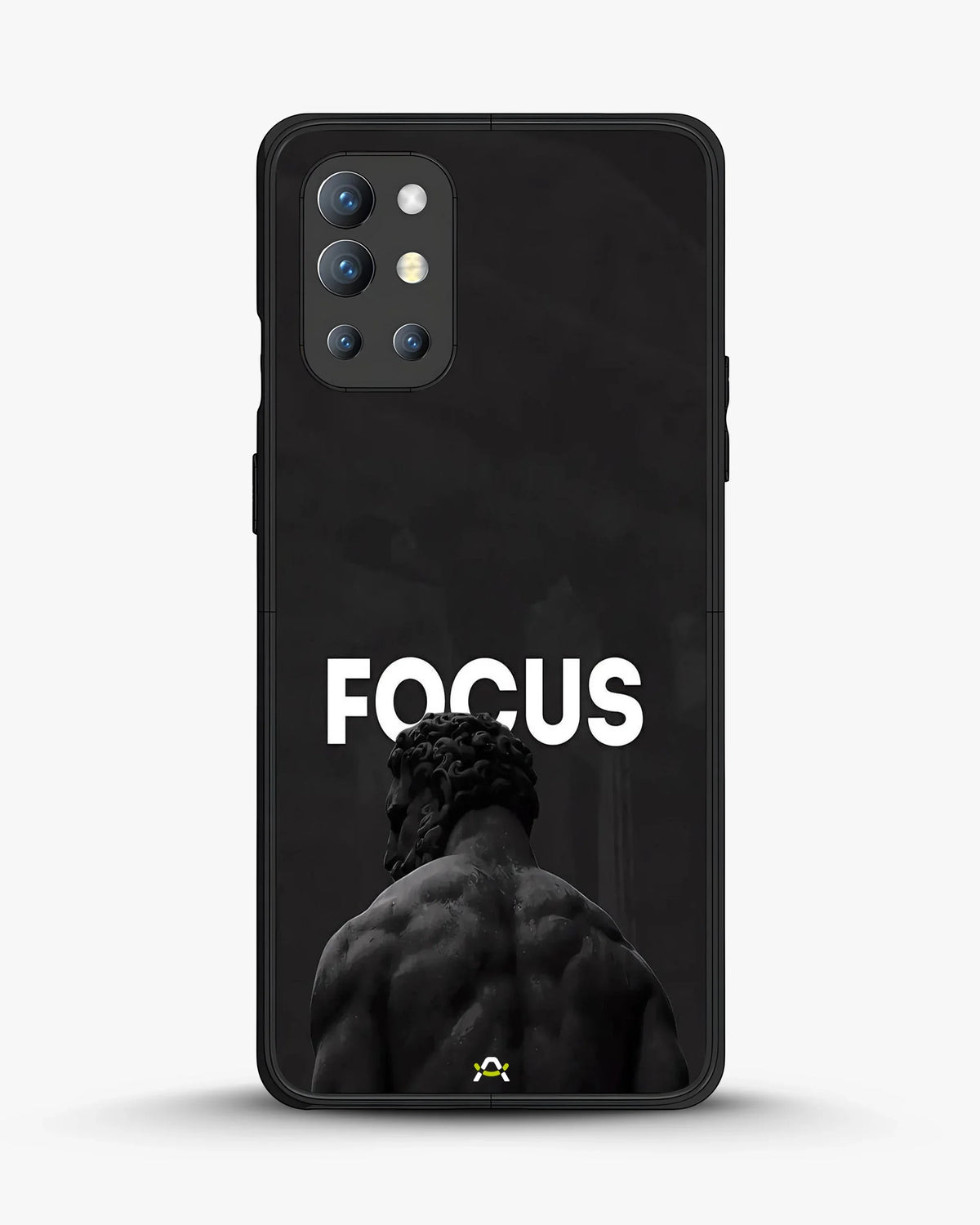 Focus Statue Phone Case - Bold Black Motivational Print for iPhone, Samsung, Pixel, OnePlus & Vivo
