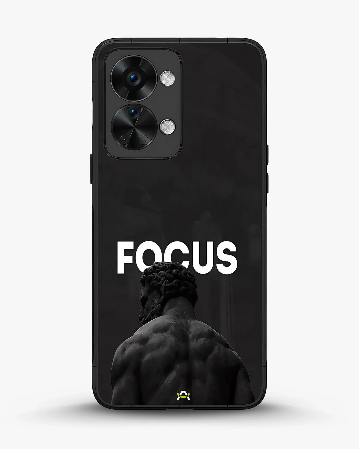 Focus Statue Phone Case - Bold Black Motivational Print for iPhone, Samsung, Pixel, OnePlus & Vivo