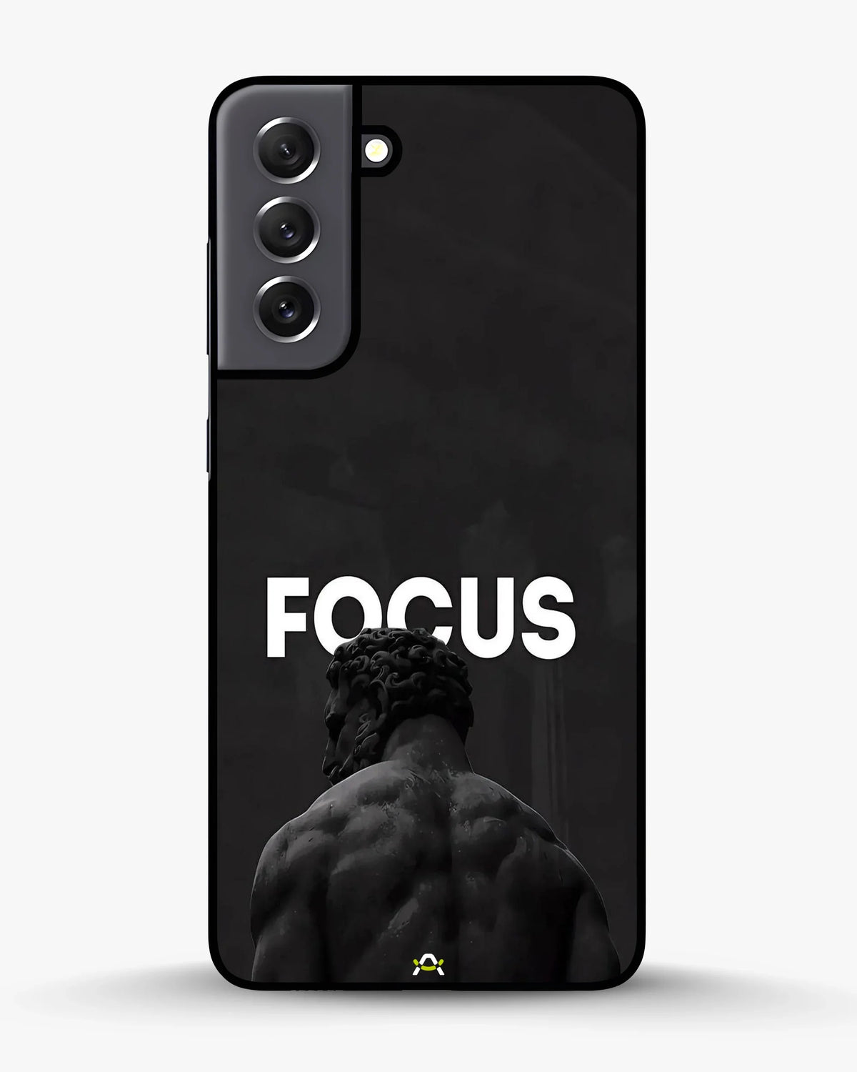 Focus Statue Phone Case - Bold Black Motivational Print for iPhone, Samsung, Pixel, OnePlus & Vivo