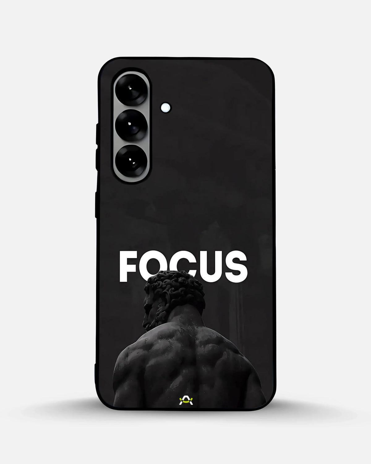 Focus Statue Phone Case - Bold Black Motivational Print for iPhone, Samsung, Pixel, OnePlus & Vivo