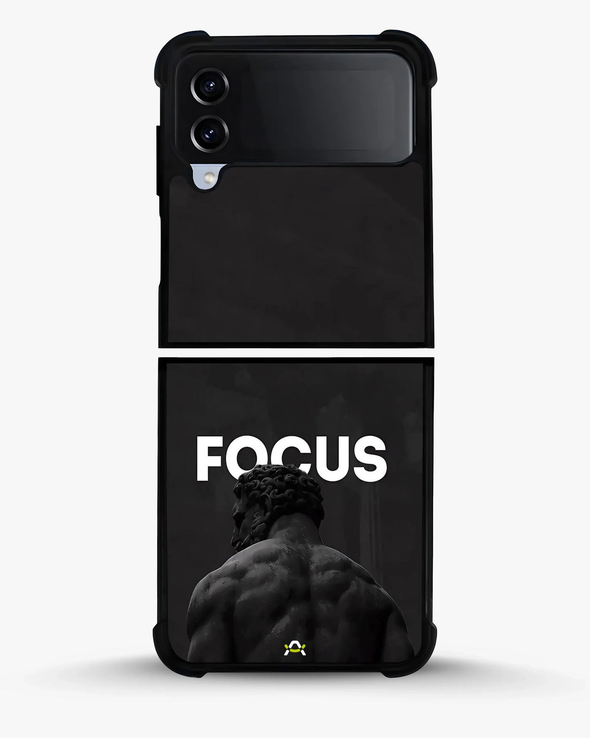 Focus Statue Phone Case - Bold Black Motivational Print for iPhone, Samsung, Pixel, OnePlus & Vivo
