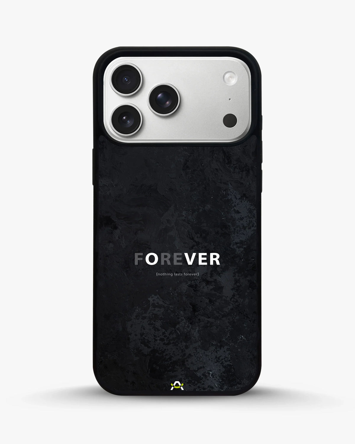 Forever Typography Phone Case - Charcoal Statement Print for iPhone, Samsung, Pixel, OnePlus & Vivo