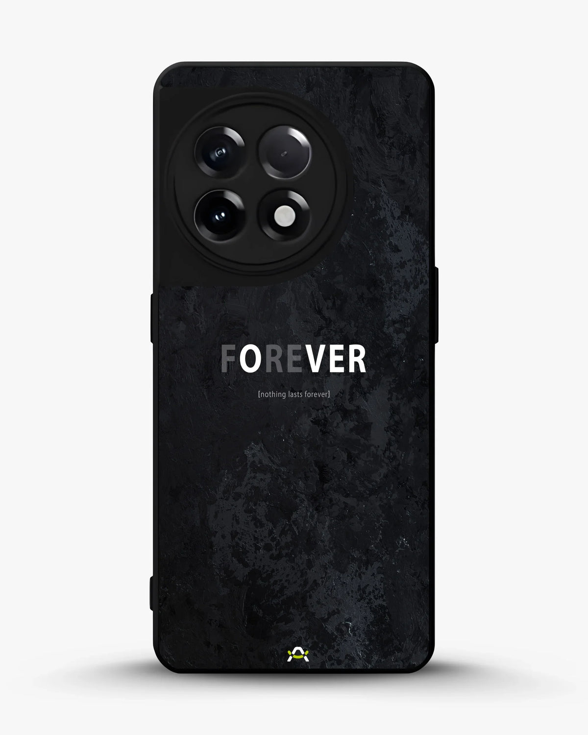 Forever Typography Phone Case - Charcoal Statement Print for iPhone, Samsung, Pixel, OnePlus & Vivo