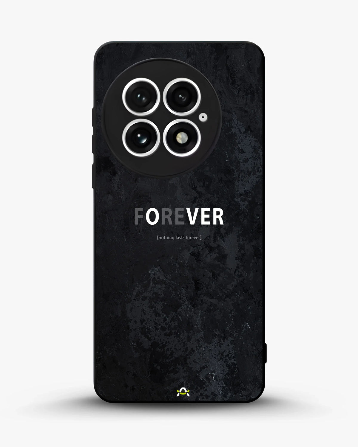 Forever Typography Phone Case - Charcoal Statement Print for iPhone, Samsung, Pixel, OnePlus & Vivo