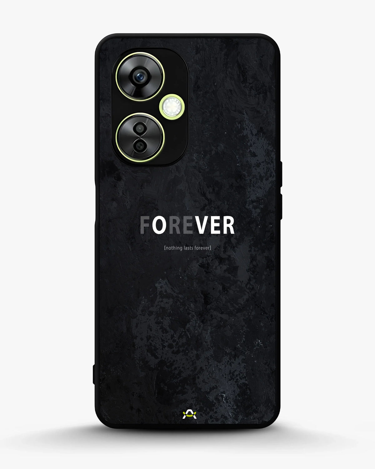 Forever Typography Phone Case - Charcoal Statement Print for iPhone, Samsung, Pixel, OnePlus & Vivo