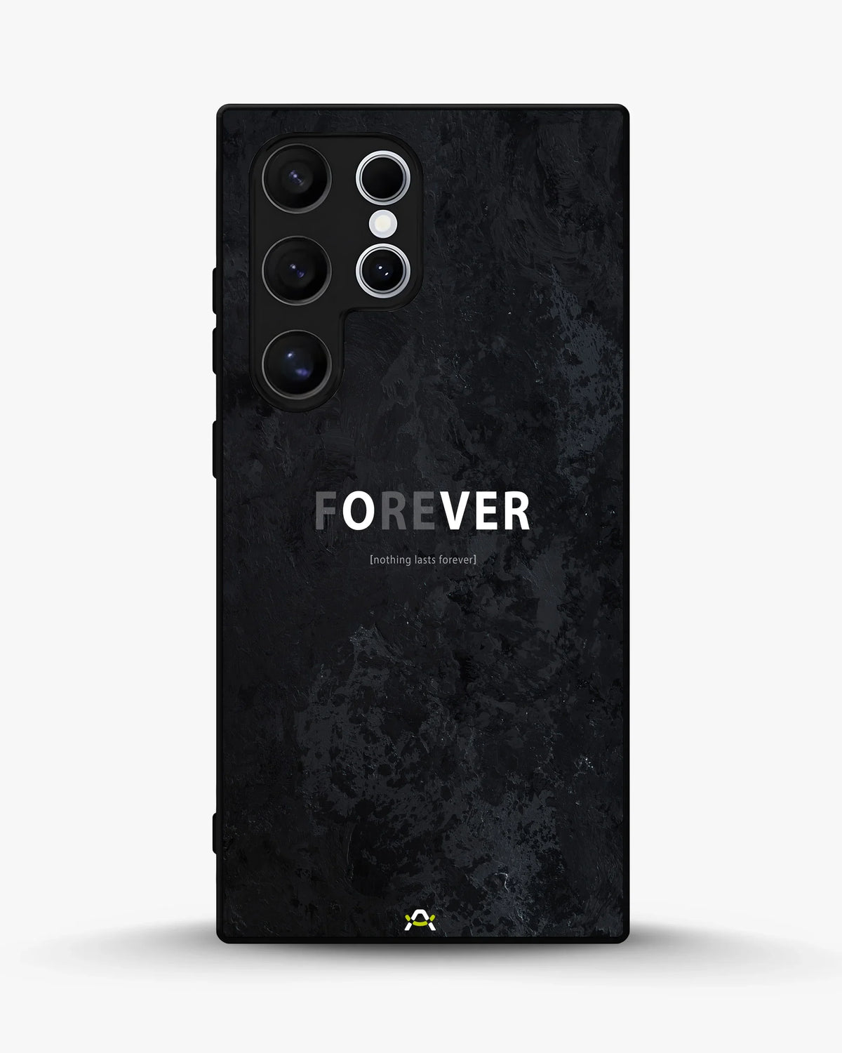 Forever Typography Phone Case - Charcoal Statement Print for iPhone, Samsung, Pixel, OnePlus & Vivo