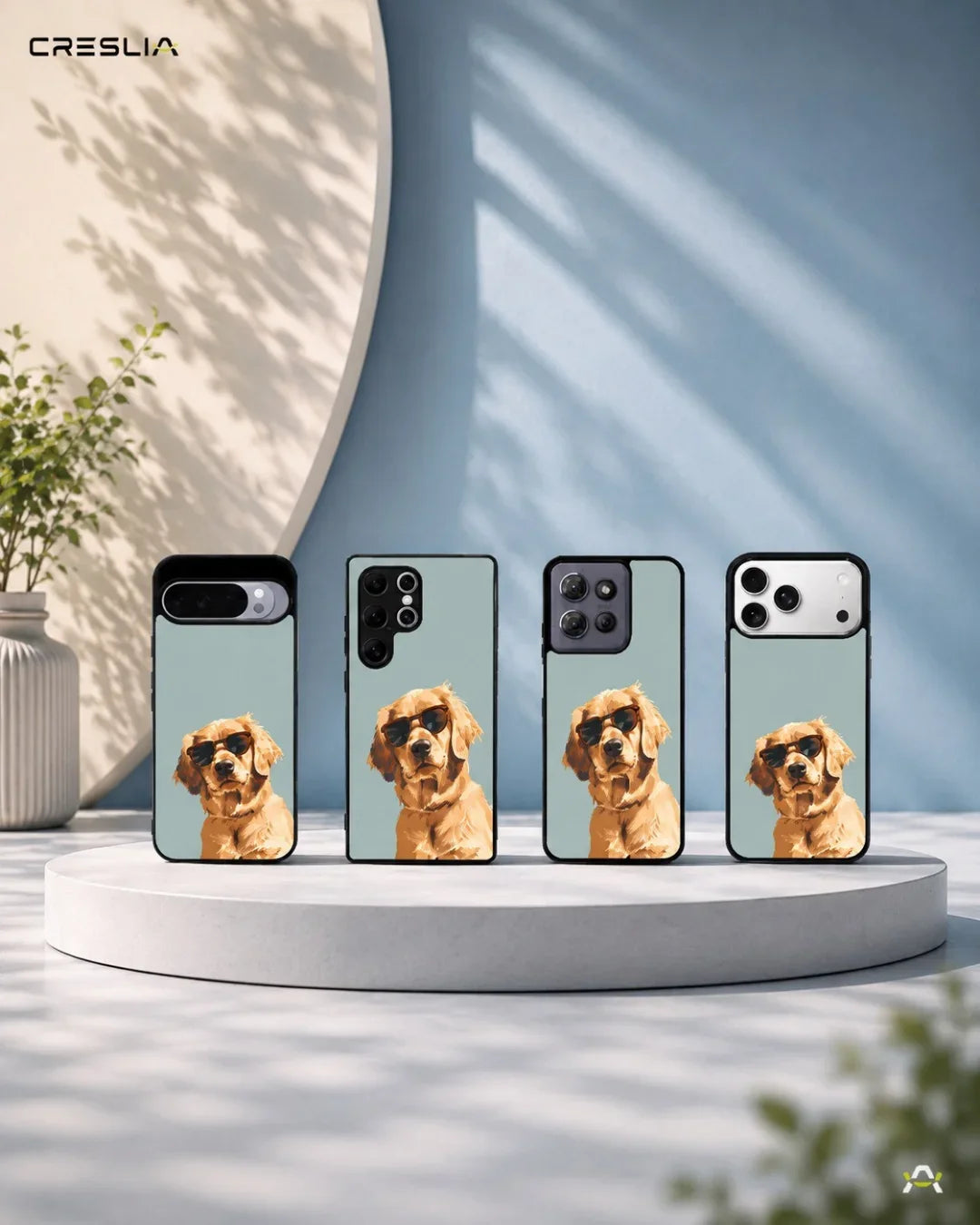 Cool Sunglass Dog Phone Case – Glossy Printed Phone Case for iPhone, Samsung, Pixel & OnePlus