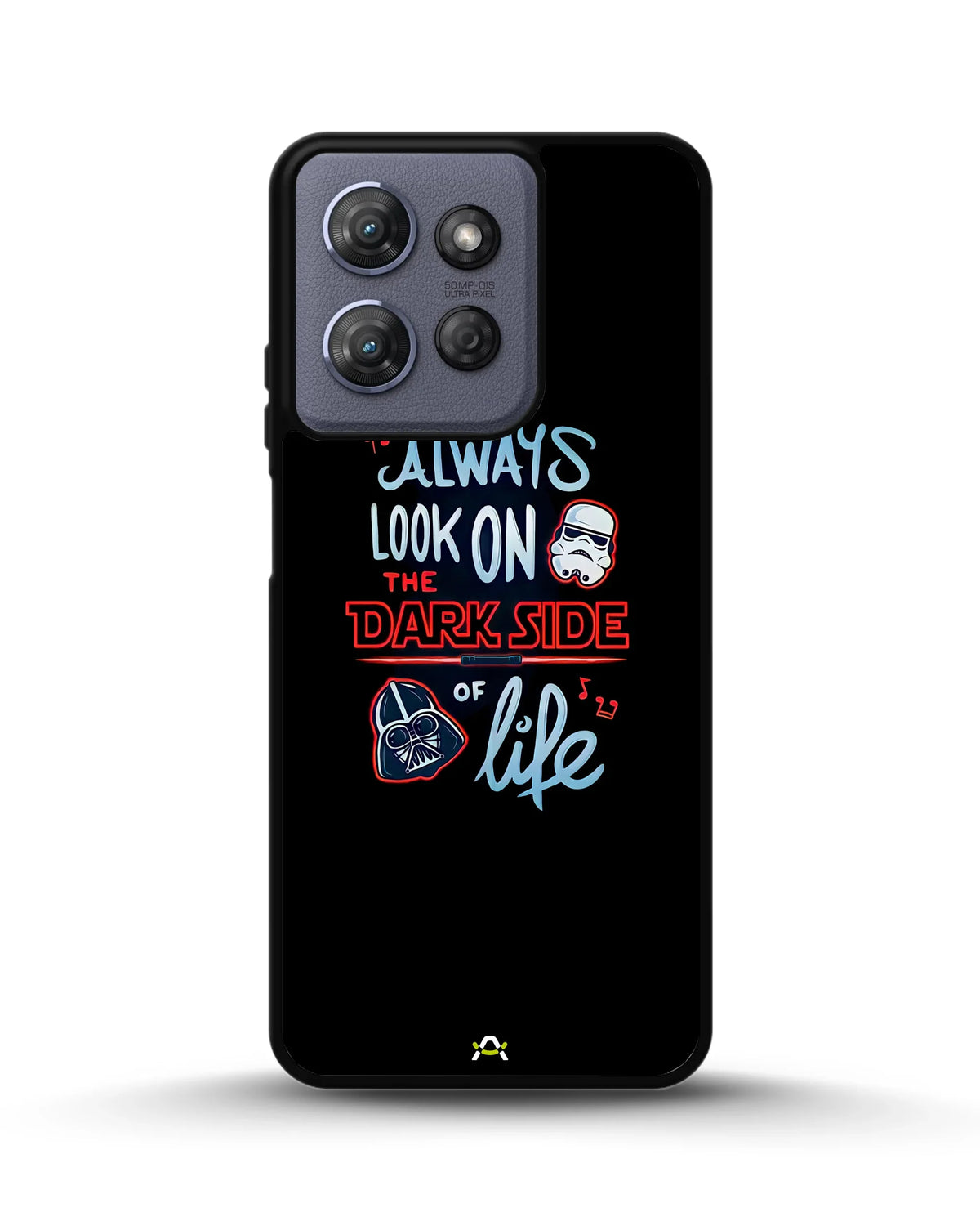 Always Look on the Dark Side Phone Case - Iconic Helmet Typography Print for iPhone, Samsung, Pixel, OnePlus & Vivo