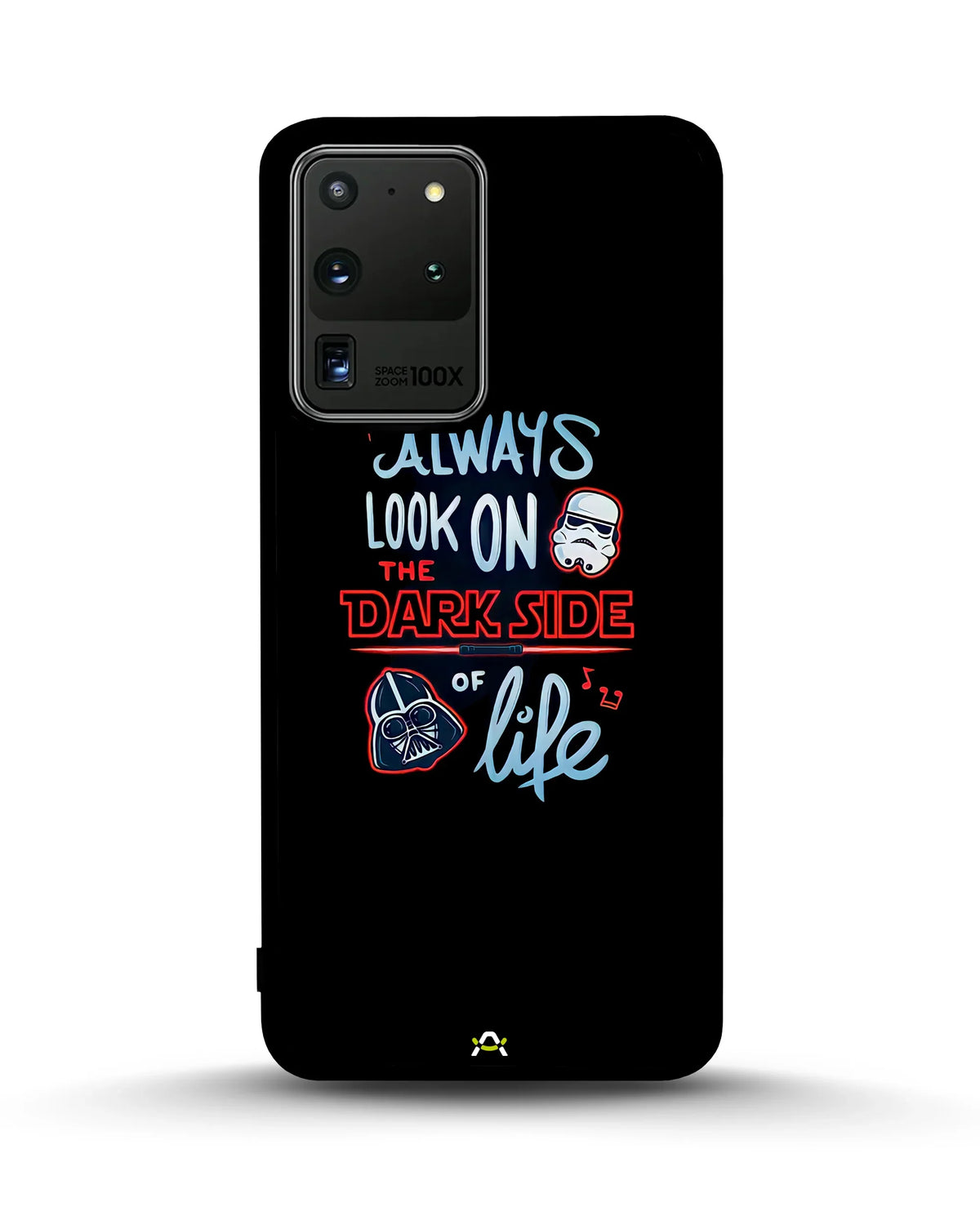 Always Look on the Dark Side Phone Case - Iconic Helmet Typography Print for iPhone, Samsung, Pixel, OnePlus & Vivo