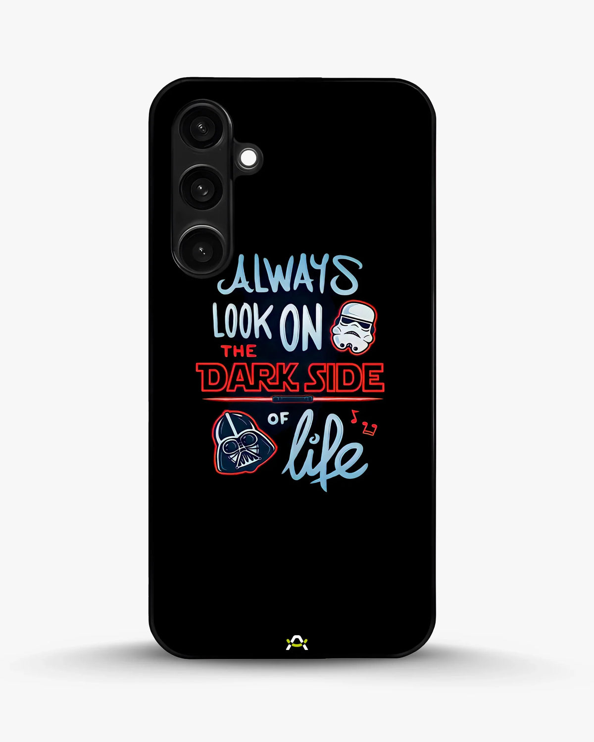 Always Look on the Dark Side Phone Case - Iconic Helmet Typography Print for iPhone, Samsung, Pixel, OnePlus & Vivo