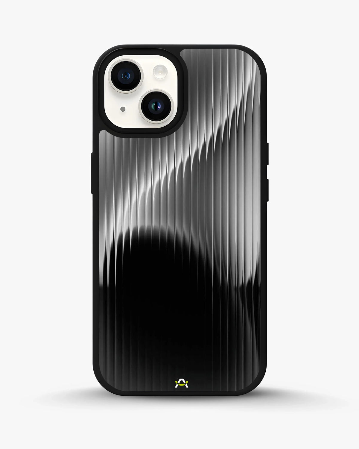 Gradient Stripes Phone Case - Black & Silver Abstract Print for iPhone, Samsung, Pixel, OnePlus & Vivo