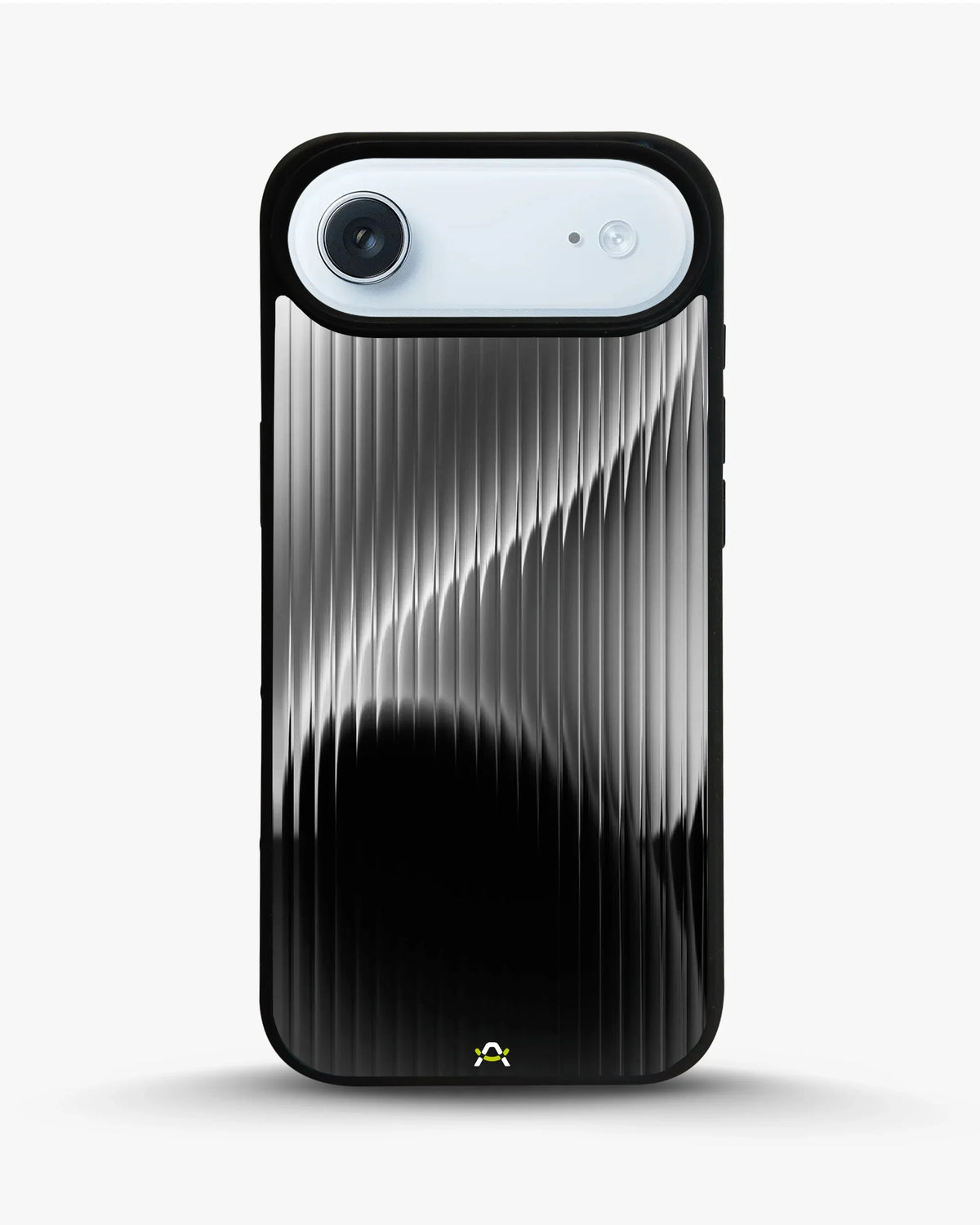 Gradient Stripes Phone Case - Black & Silver Abstract Print for iPhone, Samsung, Pixel, OnePlus & Vivo