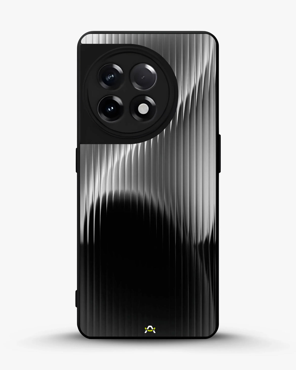 Gradient Stripes Phone Case - Black & Silver Abstract Print for iPhone, Samsung, Pixel, OnePlus & Vivo