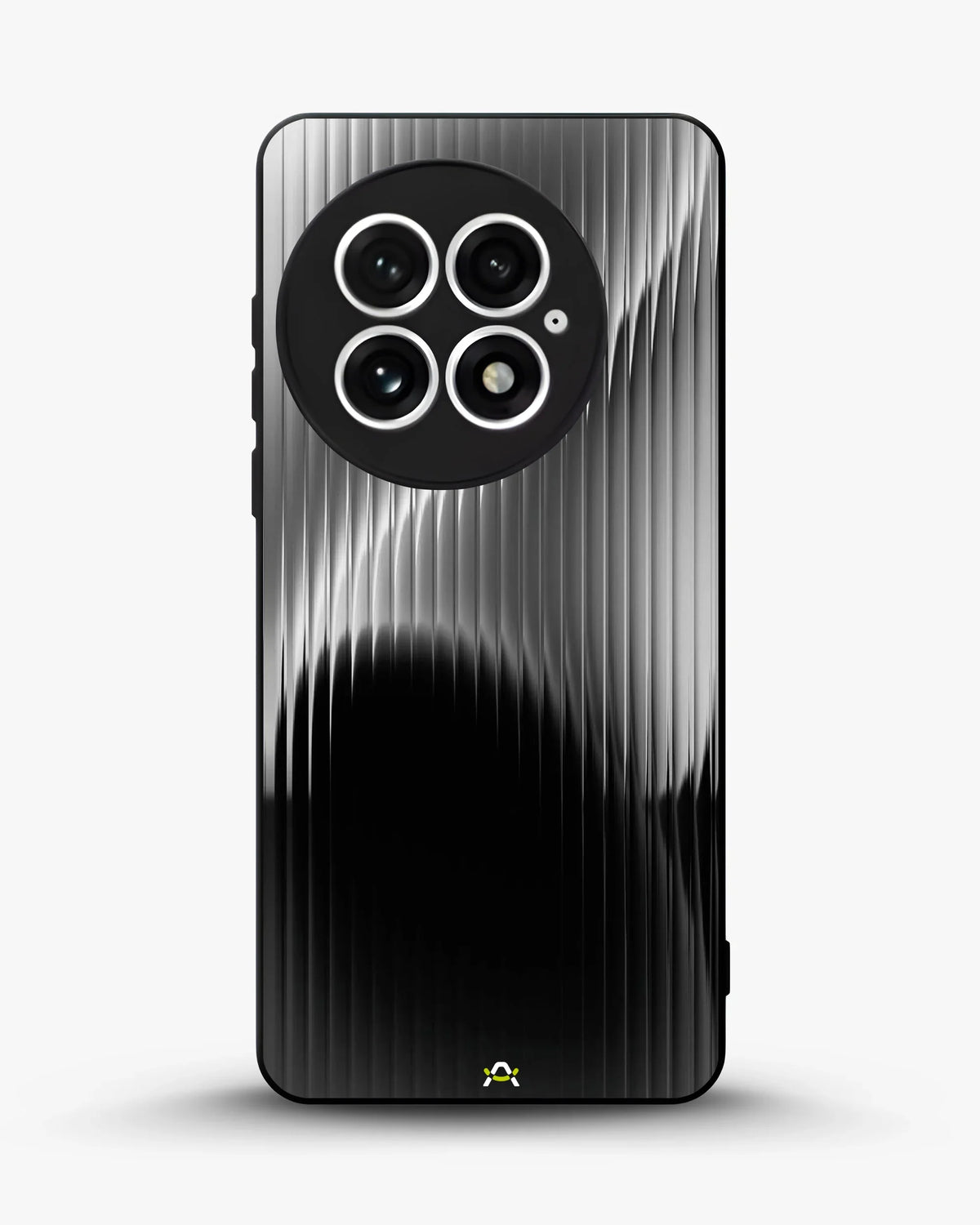 Gradient Stripes Phone Case - Black & Silver Abstract Print for iPhone, Samsung, Pixel, OnePlus & Vivo