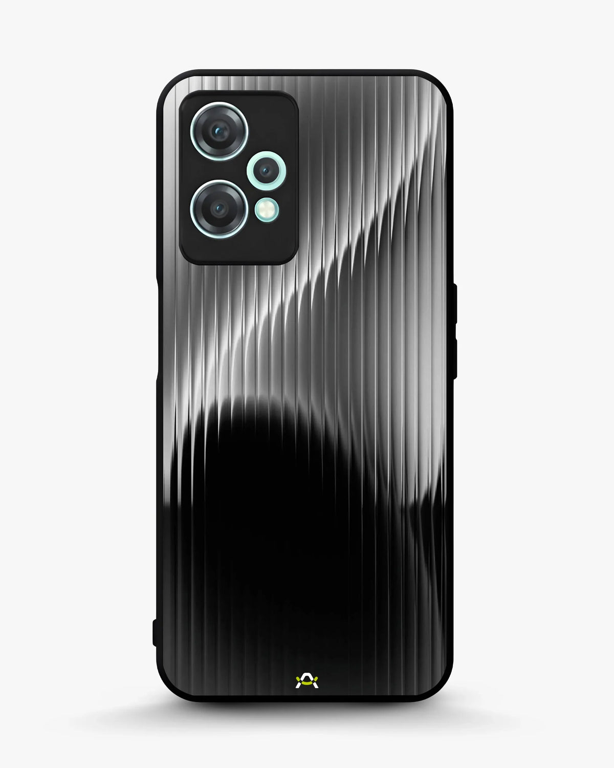 Gradient Stripes Phone Case - Black & Silver Abstract Print for iPhone, Samsung, Pixel, OnePlus & Vivo