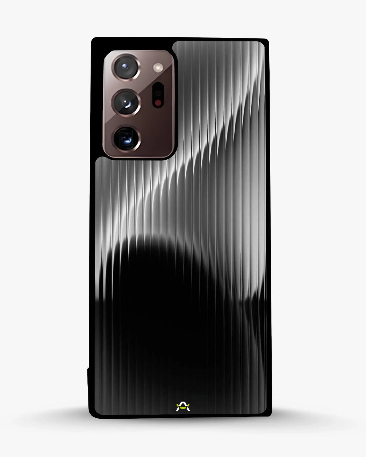 Gradient Stripes Phone Case - Black & Silver Abstract Print for iPhone, Samsung, Pixel, OnePlus & Vivo