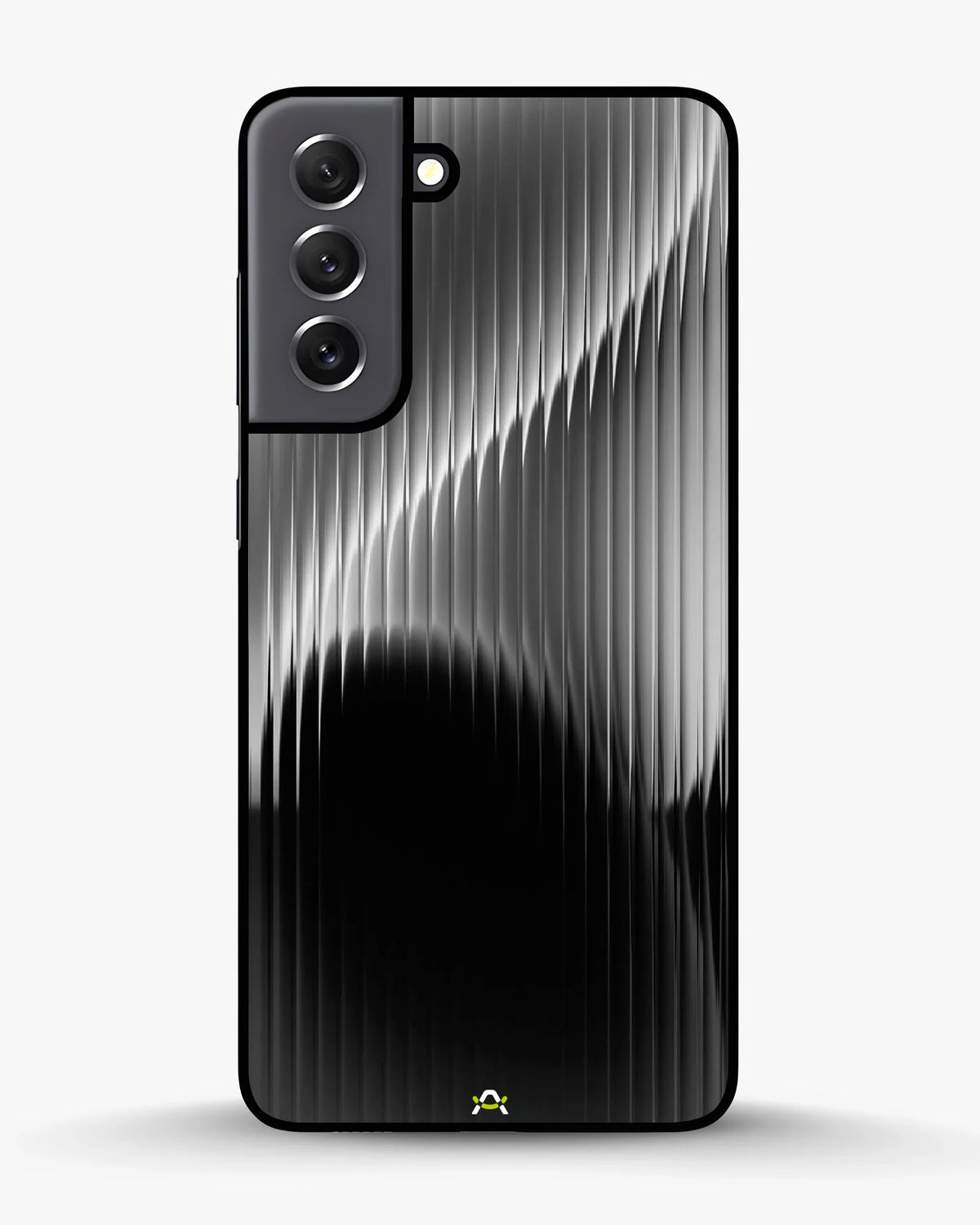 Gradient Stripes Phone Case - Black & Silver Abstract Print for iPhone, Samsung, Pixel, OnePlus & Vivo