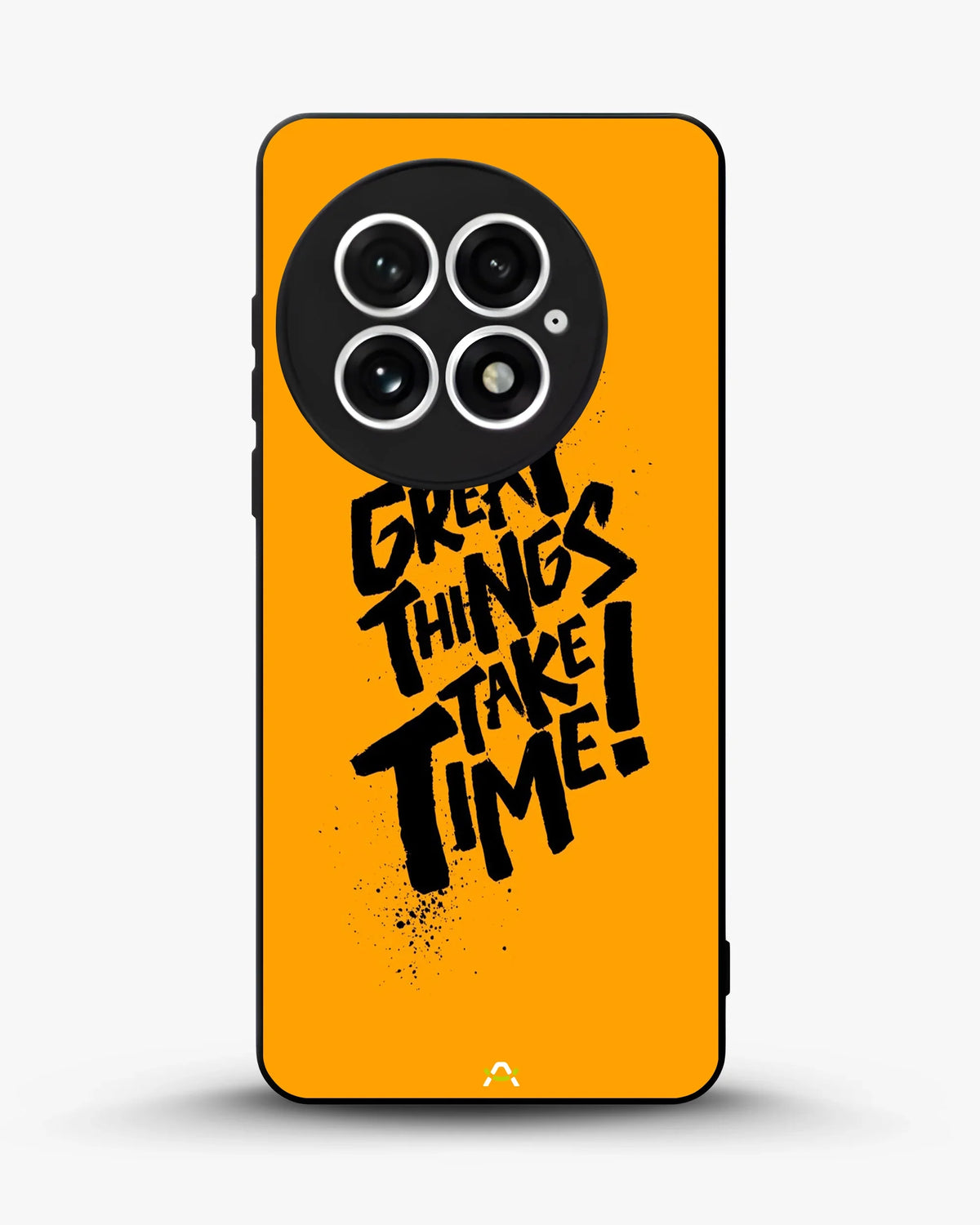 Great Things Take Time Phone Case - Bold Orange Typography for iPhone, Samsung, Pixel, OnePlus & Vivo