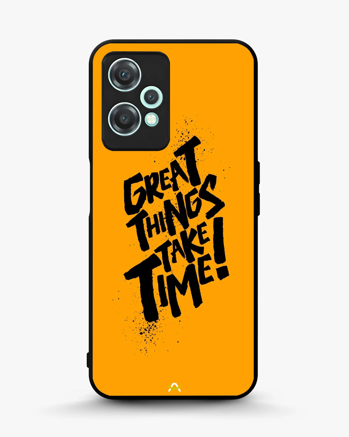 Great Things Take Time Phone Case - Bold Orange Typography for iPhone, Samsung, Pixel, OnePlus & Vivo