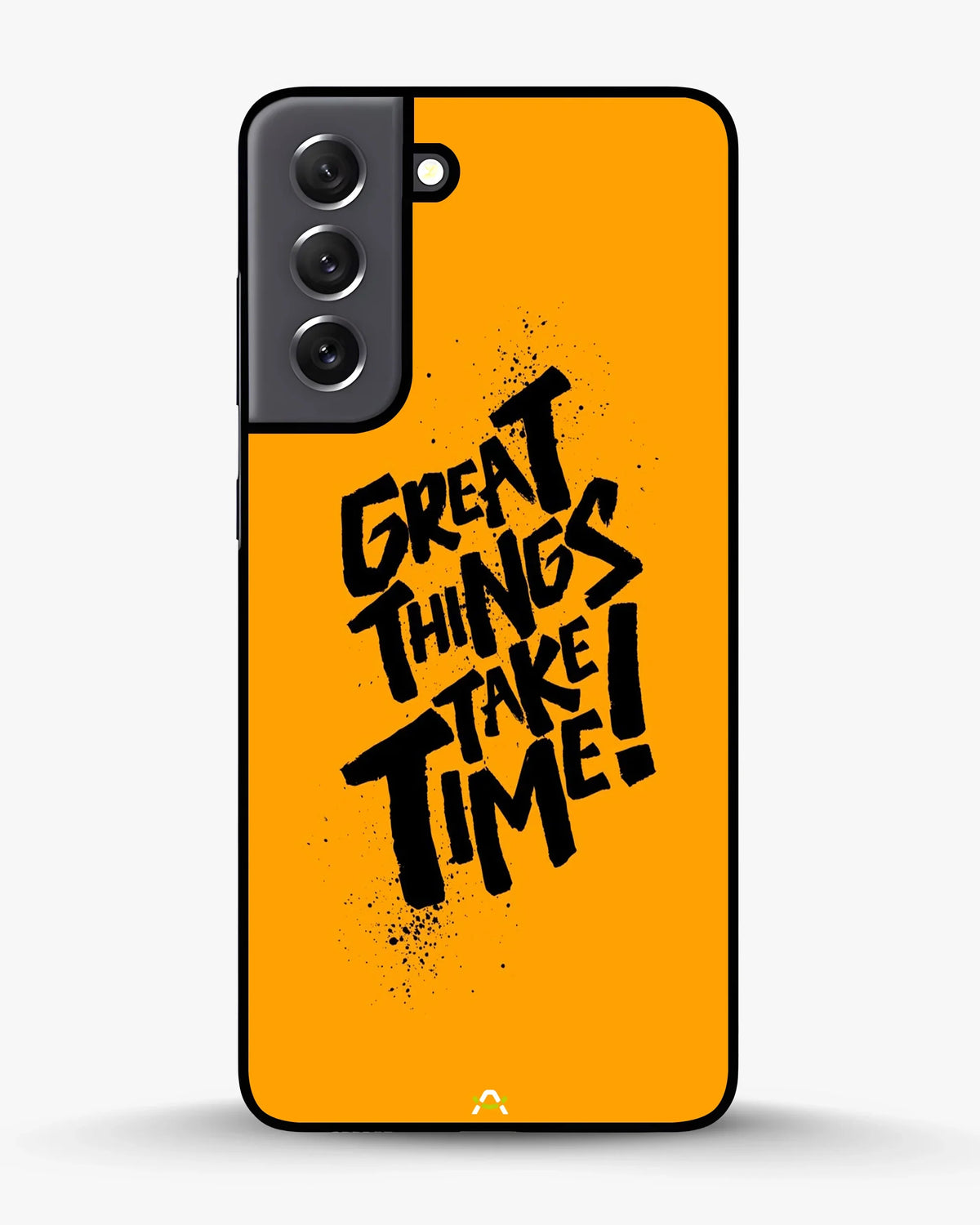 Great Things Take Time Phone Case - Bold Orange Typography for iPhone, Samsung, Pixel, OnePlus & Vivo