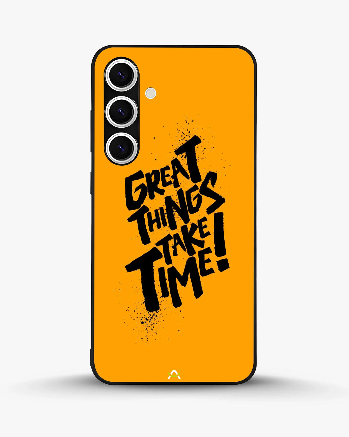 Great Things Take Time Phone Case - Bold Orange Typography for iPhone, Samsung, Pixel, OnePlus & Vivo