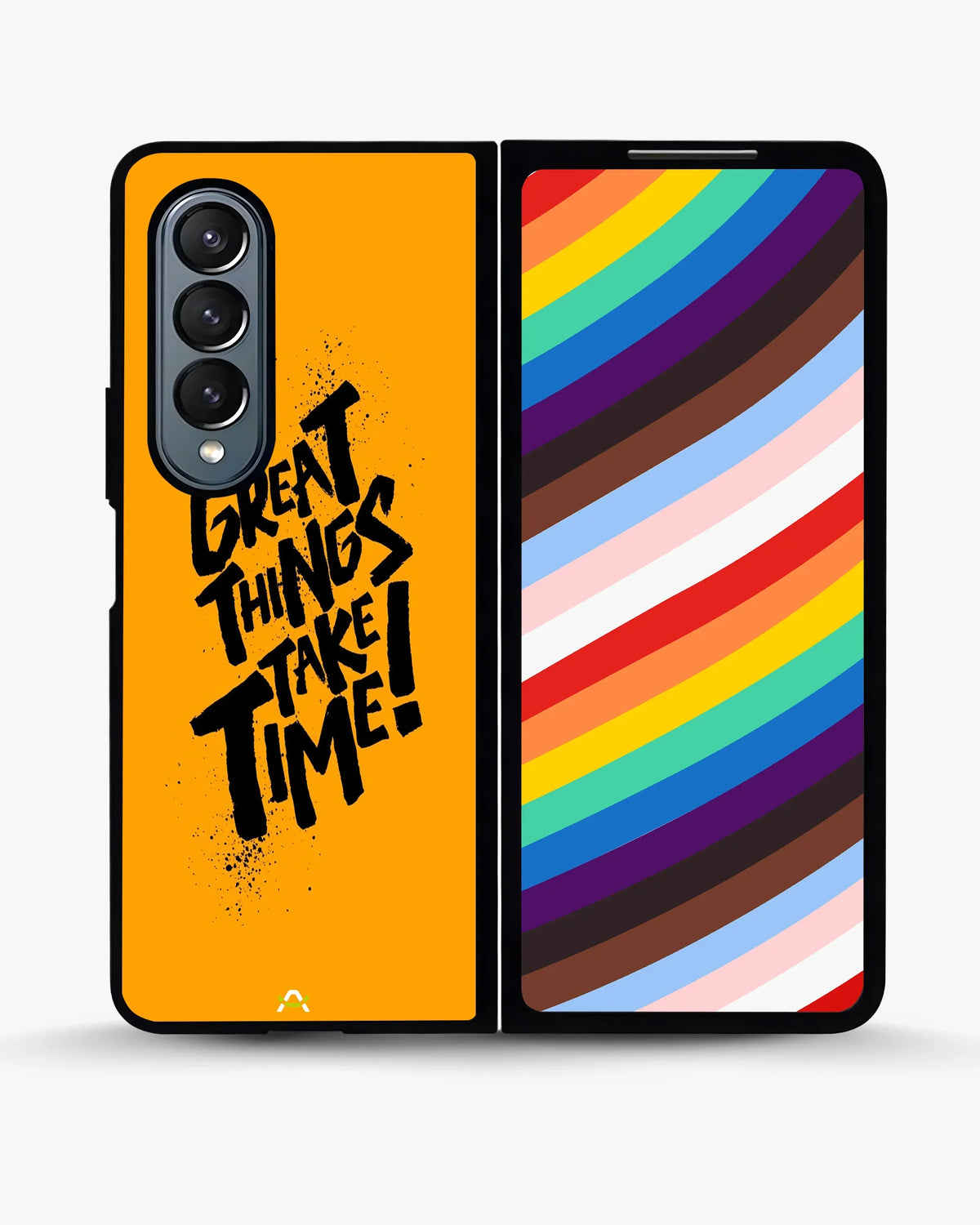Great Things Take Time Phone Case - Bold Orange Typography for iPhone, Samsung, Pixel, OnePlus & Vivo