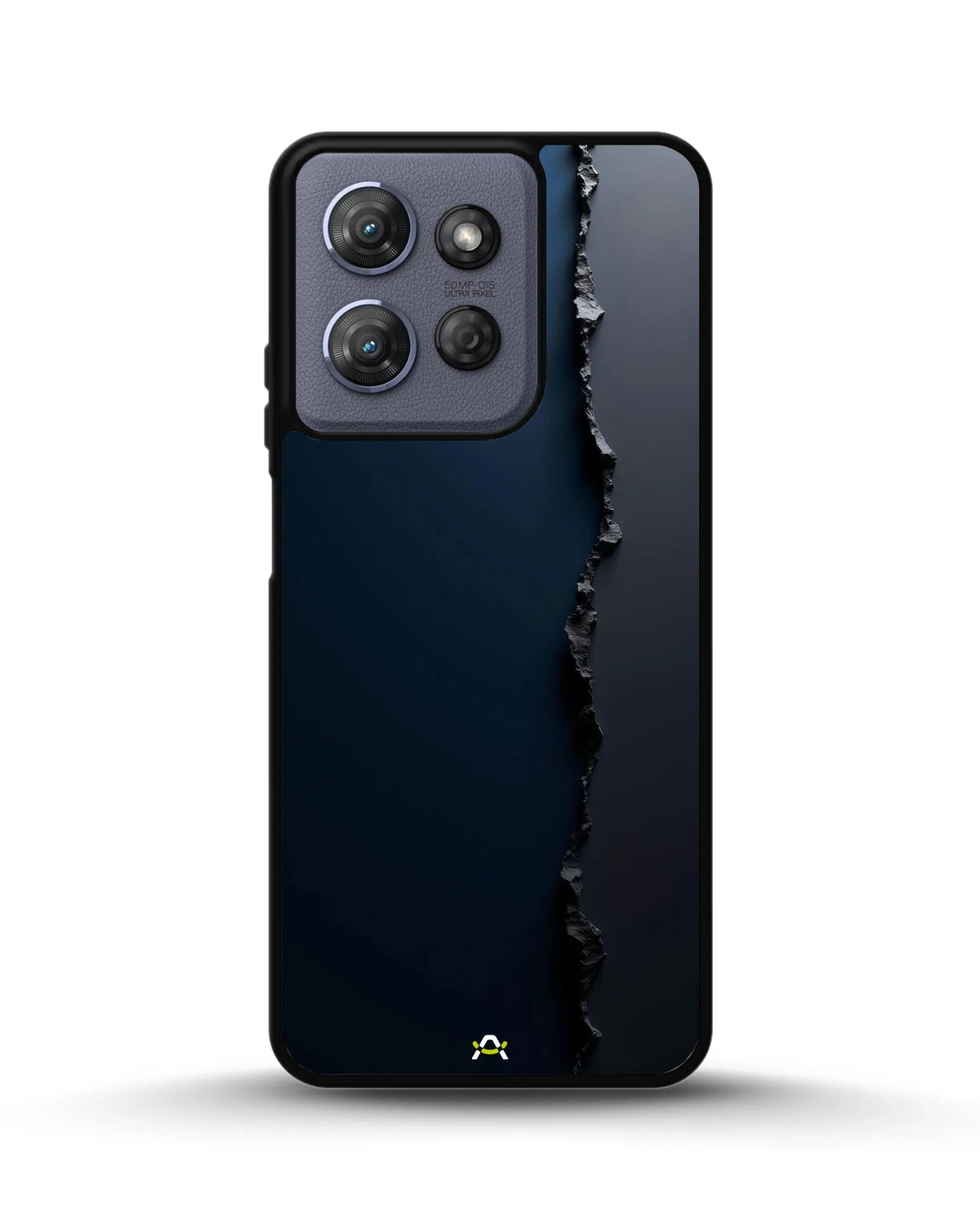 Jagged Line Phone Case - Navy & Charcoal Abstract Print for iPhone, Samsung, Pixel, OnePlus & Vivo
