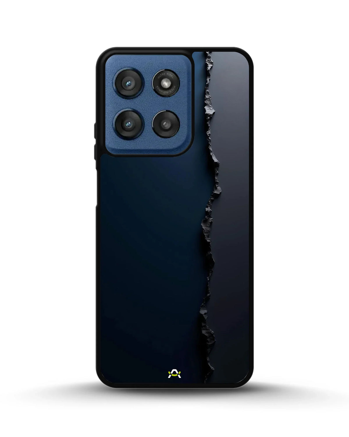 Jagged Line Phone Case - Navy & Charcoal Abstract Print for iPhone, Samsung, Pixel, OnePlus & Vivo