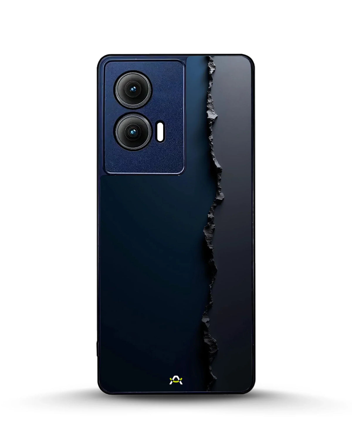 Jagged Line Phone Case - Navy & Charcoal Abstract Print for iPhone, Samsung, Pixel, OnePlus & Vivo