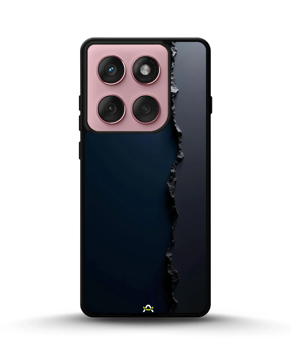 Jagged Line Phone Case - Navy & Charcoal Abstract Print for iPhone, Samsung, Pixel, OnePlus & Vivo