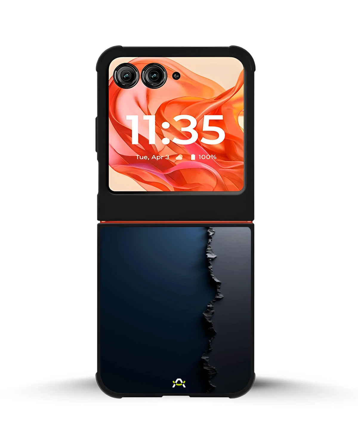 Jagged Line Phone Case - Navy & Charcoal Abstract Print for iPhone, Samsung, Pixel, OnePlus & Vivo