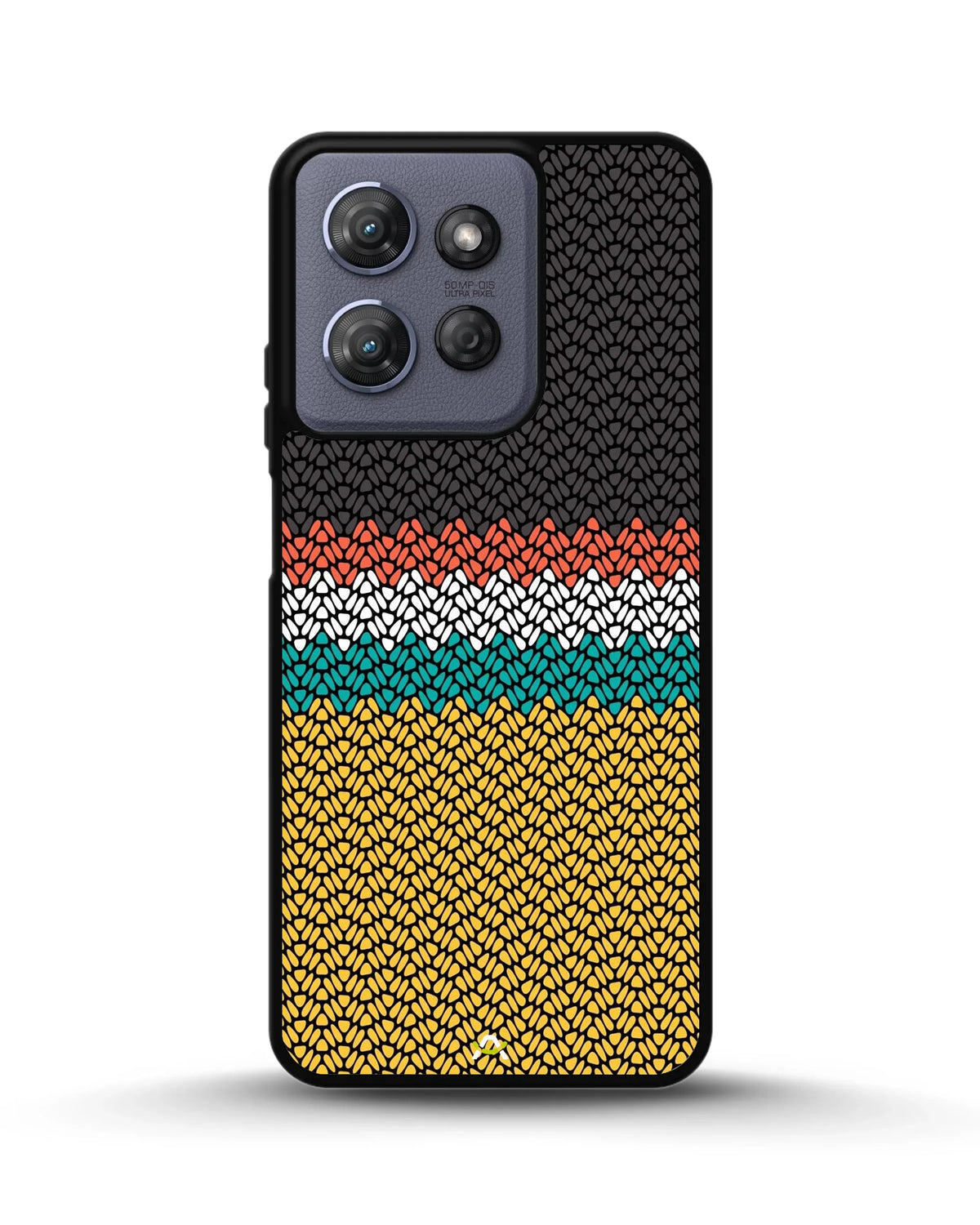 Striped Knit Pattern Phone Case - Multicolor Textile Print for iPhone, Samsung, Pixel, OnePlus & Vivo