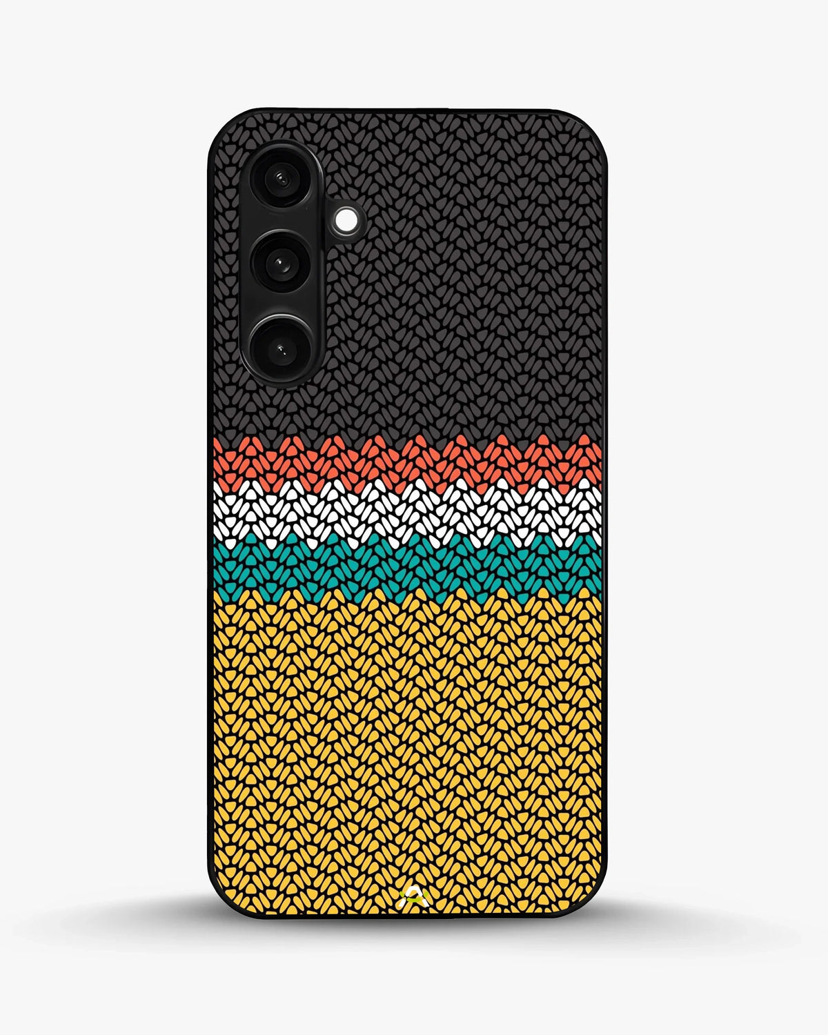Striped Knit Pattern Phone Case - Multicolor Textile Print for iPhone, Samsung, Pixel, OnePlus & Vivo