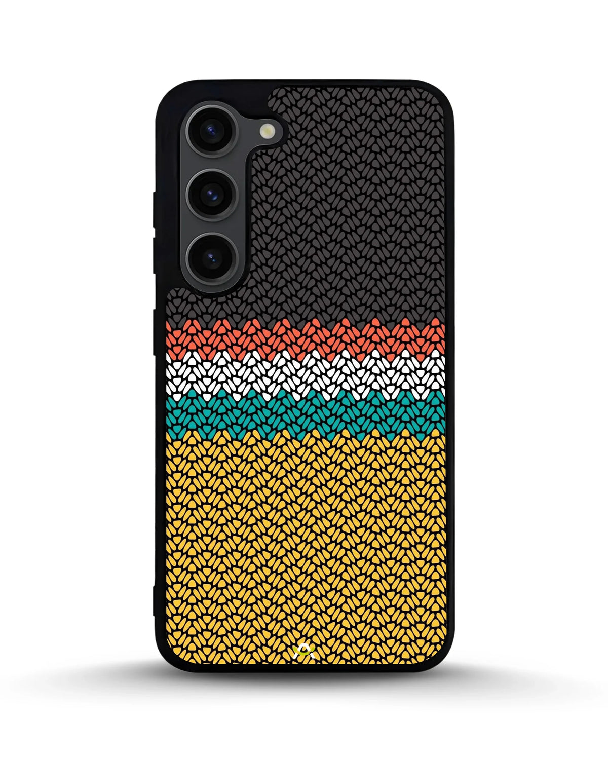 Striped Knit Pattern Phone Case - Multicolor Textile Print for iPhone, Samsung, Pixel, OnePlus & Vivo