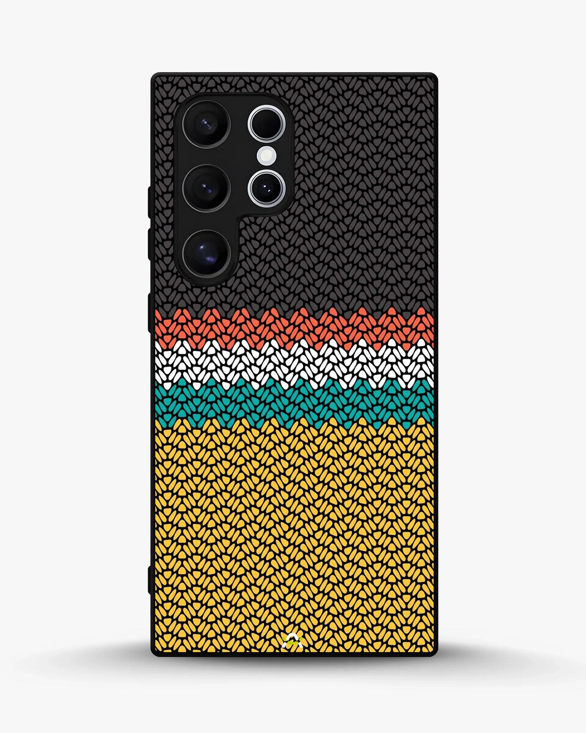 Striped Knit Pattern Phone Case - Multicolor Textile Print for iPhone, Samsung, Pixel, OnePlus & Vivo