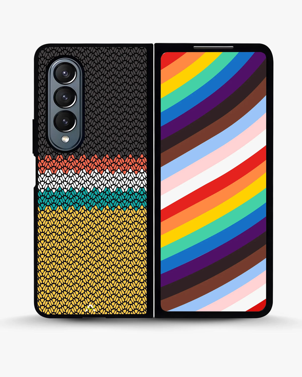 Striped Knit Pattern Phone Case - Multicolor Textile Print for iPhone, Samsung, Pixel, OnePlus & Vivo