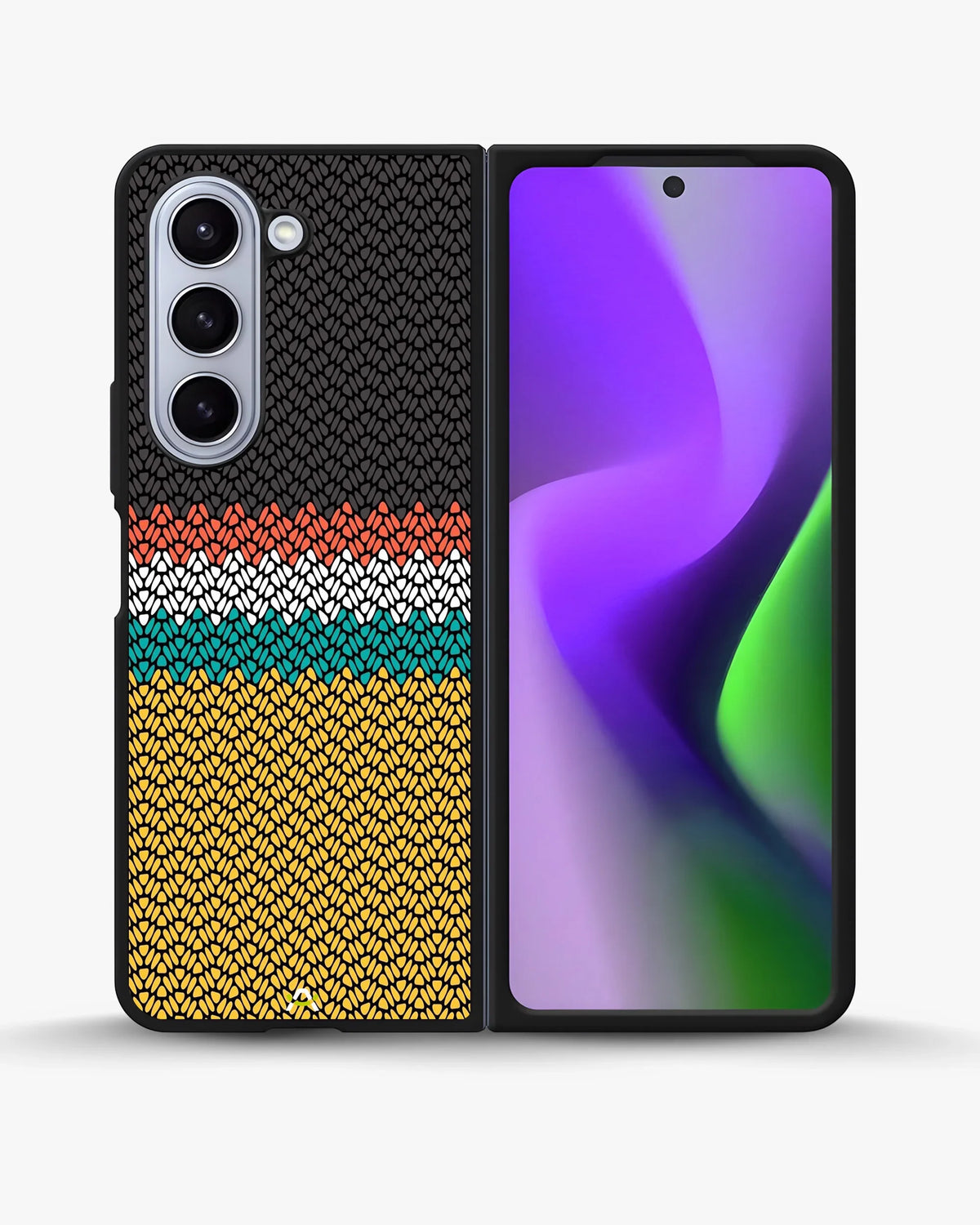 Striped Knit Pattern Phone Case - Multicolor Textile Print for iPhone, Samsung, Pixel, OnePlus & Vivo