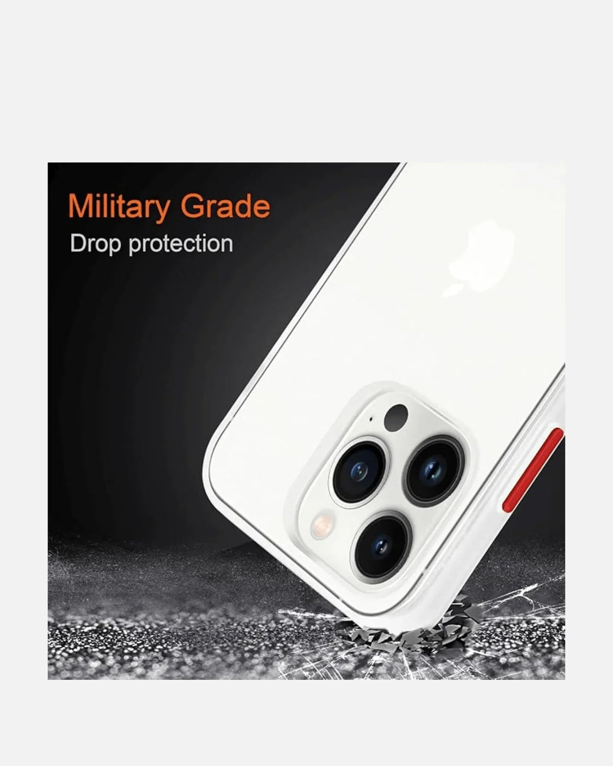 Matte Armor Case with Soft Edge Grip β iPhone 12/13/14/15 Series β Clear β Military-Grade Shockproof Protection