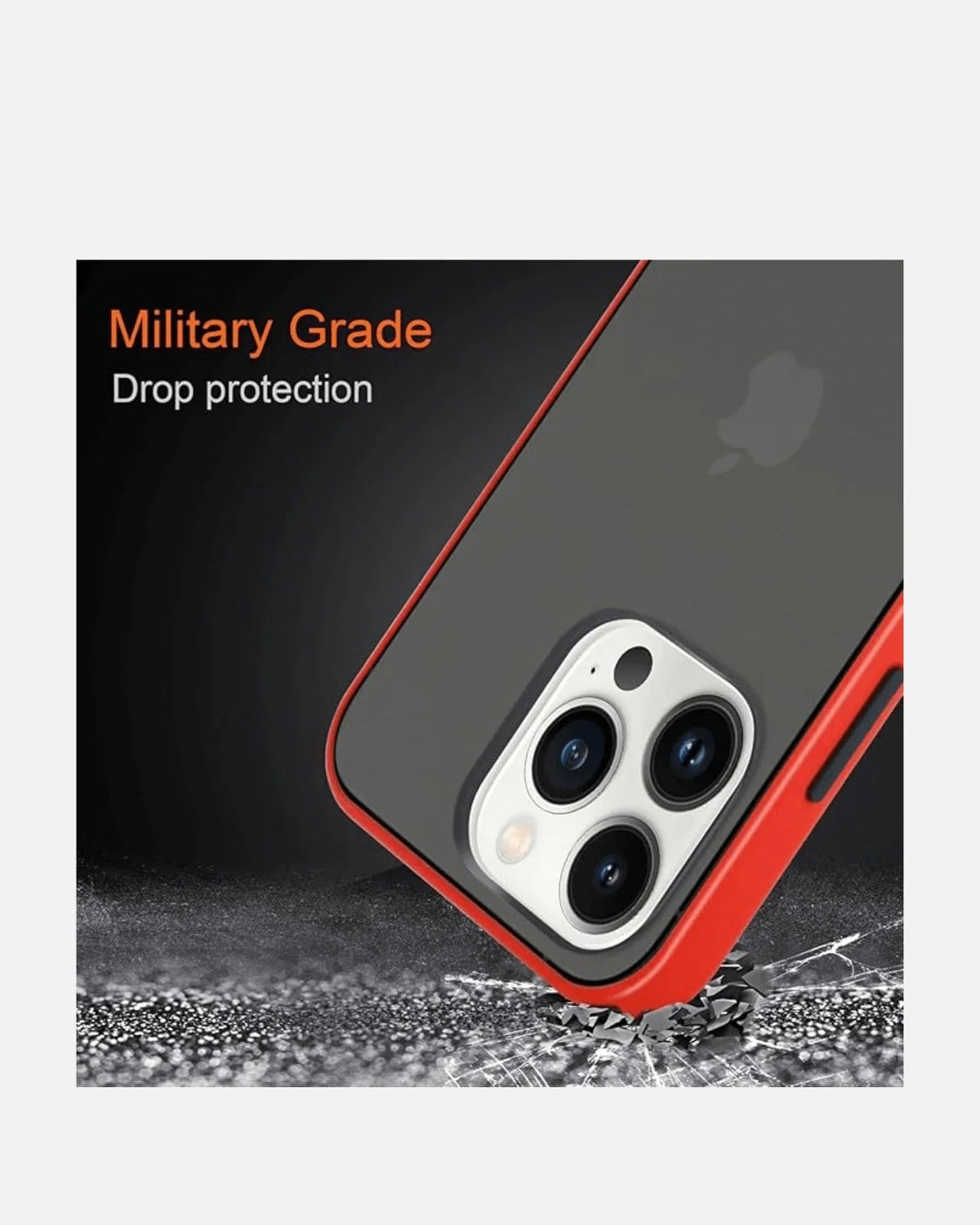 Red Matte Shockproof Armor Case – Military-Grade Grip for iPhone 12, 13, 14 & 15