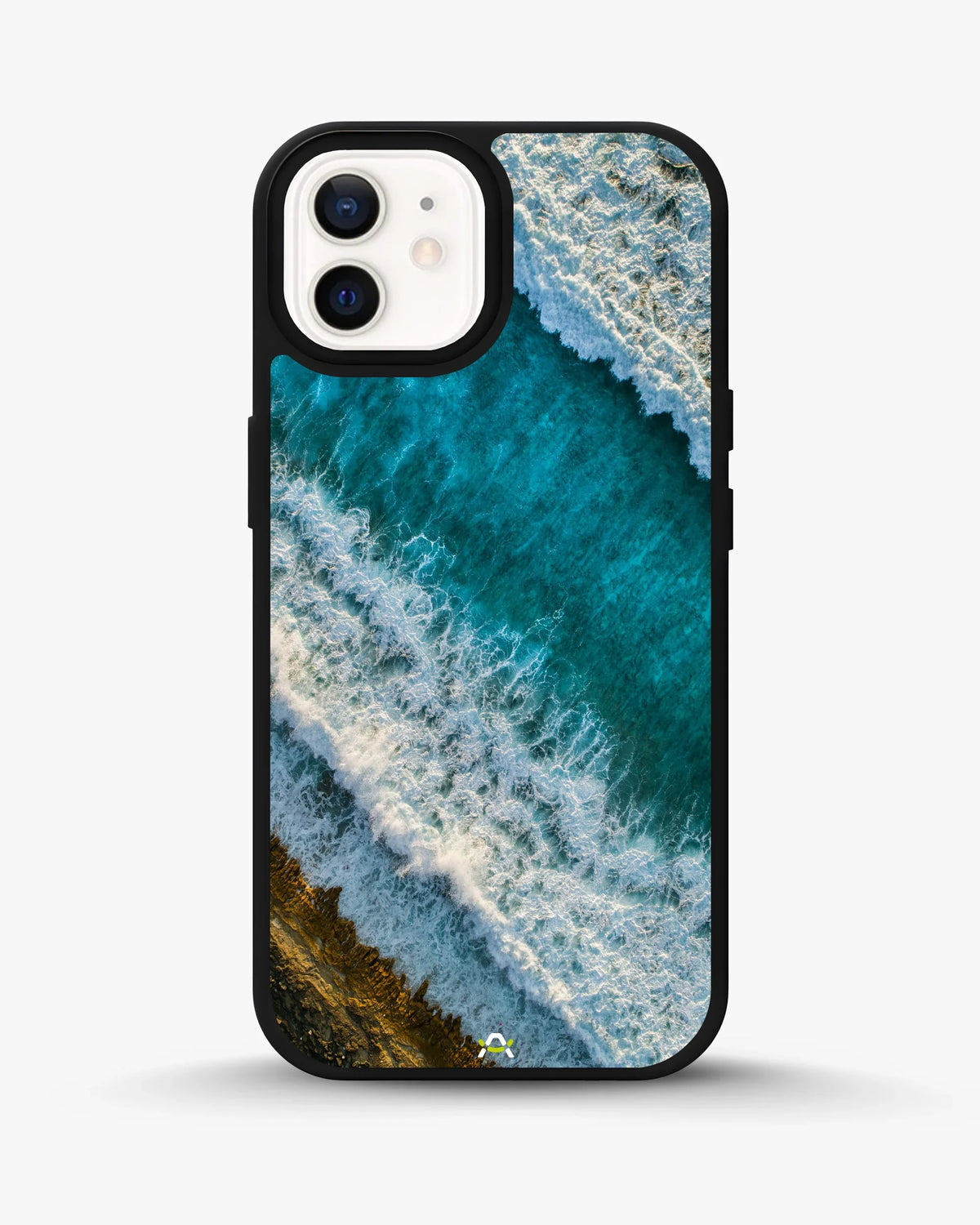 Ocean Waves Phone Case - Turquoise & Golden Print for iPhone, Samsung, Pixel, OnePlus & Vivo