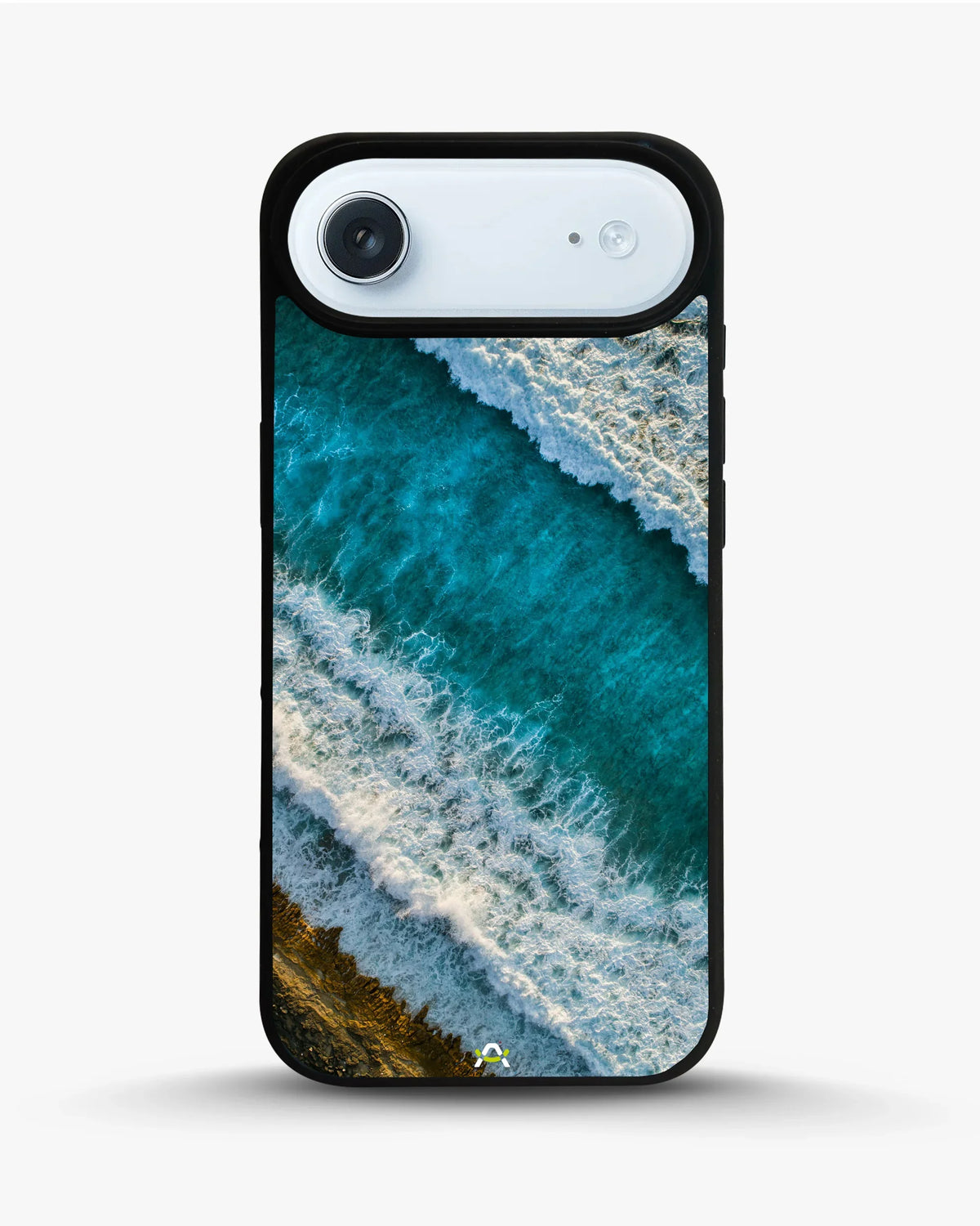 Ocean Waves Phone Case - Turquoise & Golden Print for iPhone, Samsung, Pixel, OnePlus & Vivo