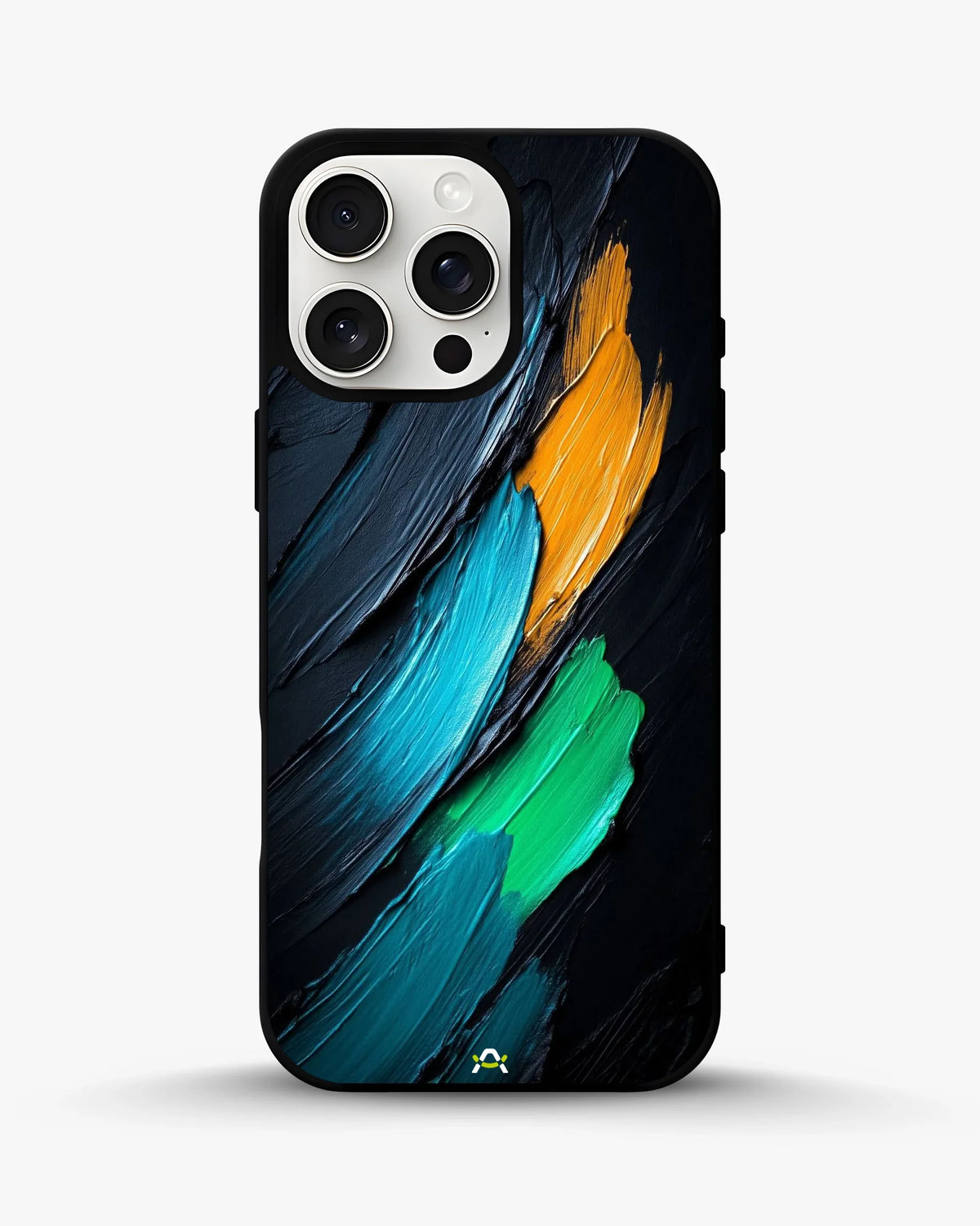 Oil Paint Strokes Phone Case - Blue & Emerald Abstract Print for iPhone, Samsung, Pixel, OnePlus & Vivo