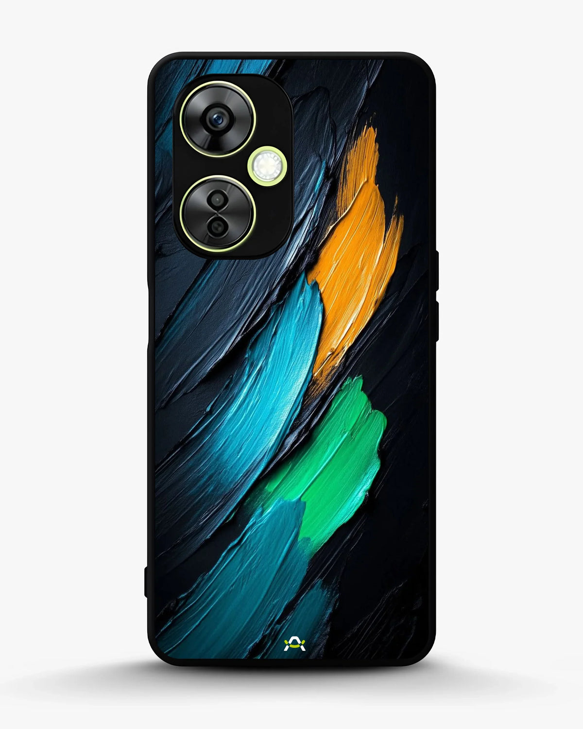 Oil Paint Strokes Phone Case - Blue & Emerald Abstract Print for iPhone, Samsung, Pixel, OnePlus & Vivo