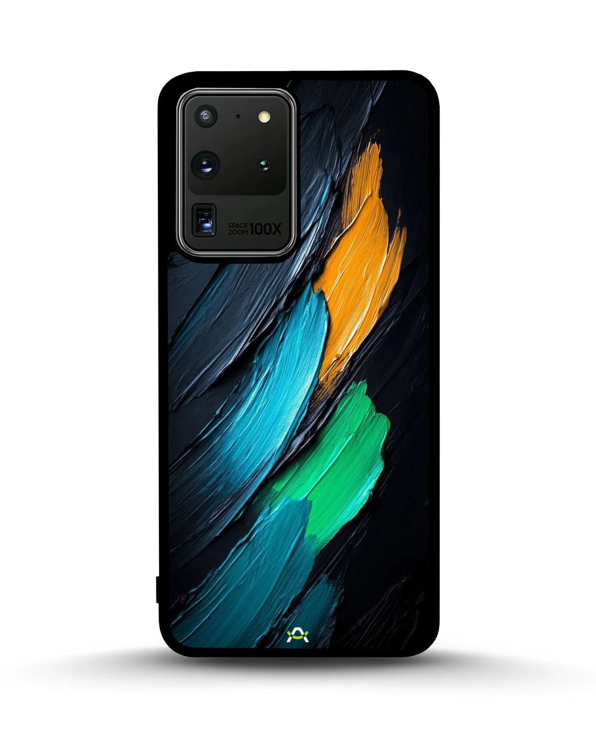 Oil Paint Strokes Phone Case - Blue & Emerald Abstract Print for iPhone, Samsung, Pixel, OnePlus & Vivo